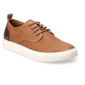 Sonoma Boy’s Brown and White Sneakers Size 5